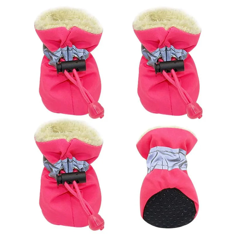 Dog Booties – Waterproof Rubber Anti-Slip Rain & Snow Shoes for Small Dogs & Puppies | Winter Paw Protection | 5 Colours