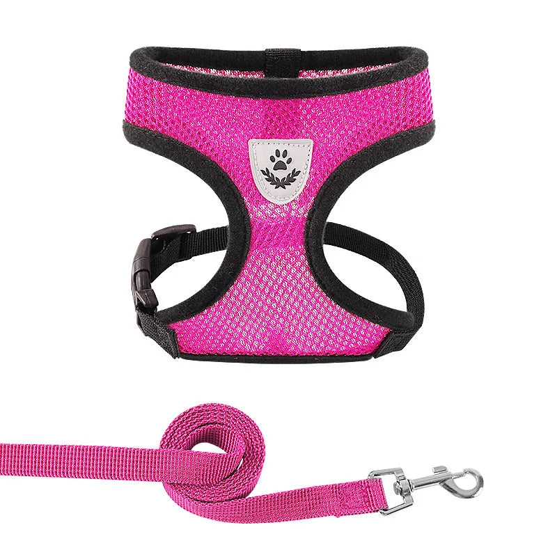 Breathable Mesh Dog & Cat Harness | Reflective, Quick-Release | Small to Medium | 6 Colours