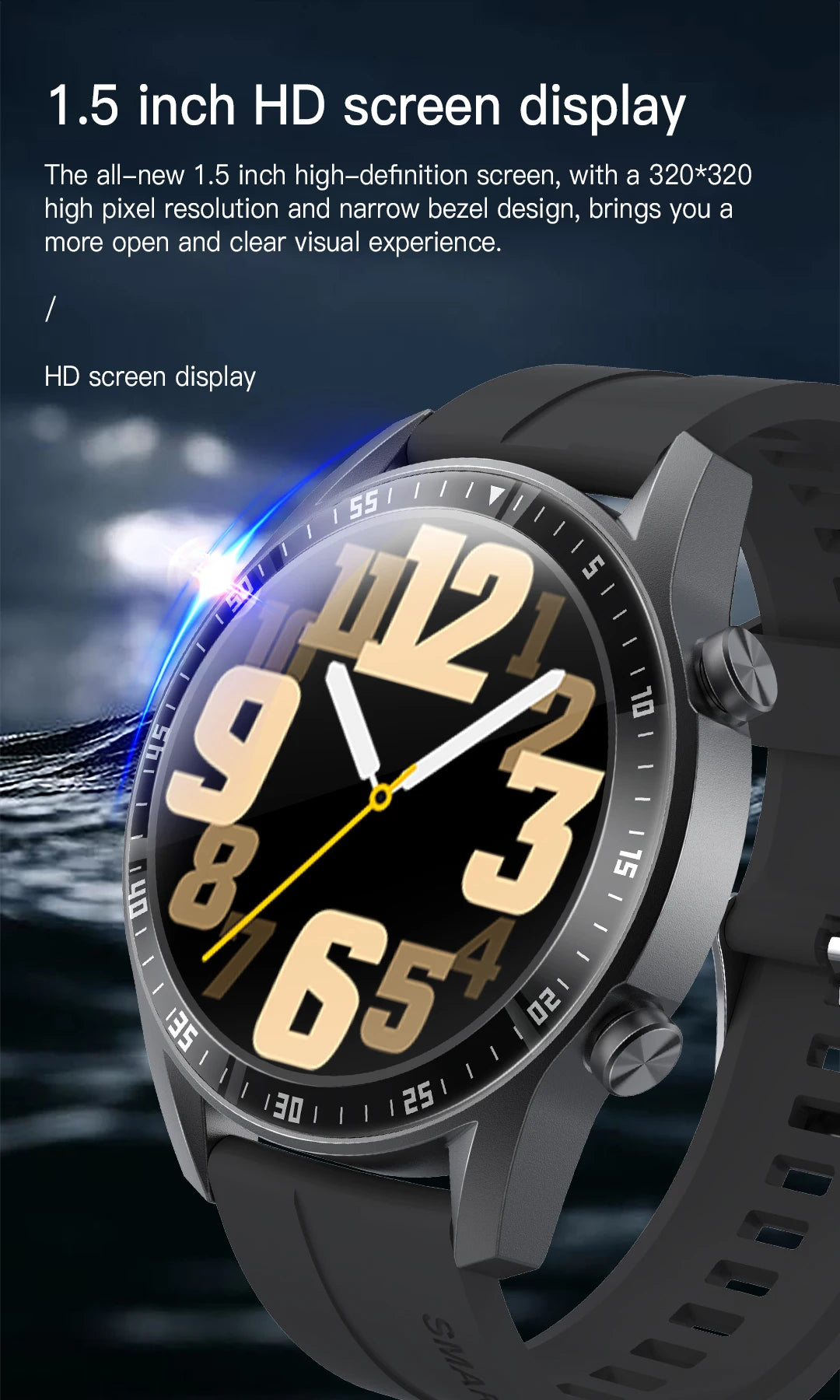 Men's Sport Smart Watch — Fitness Tracker with Heart Rate, Blood Pressure & Calorie Monitor