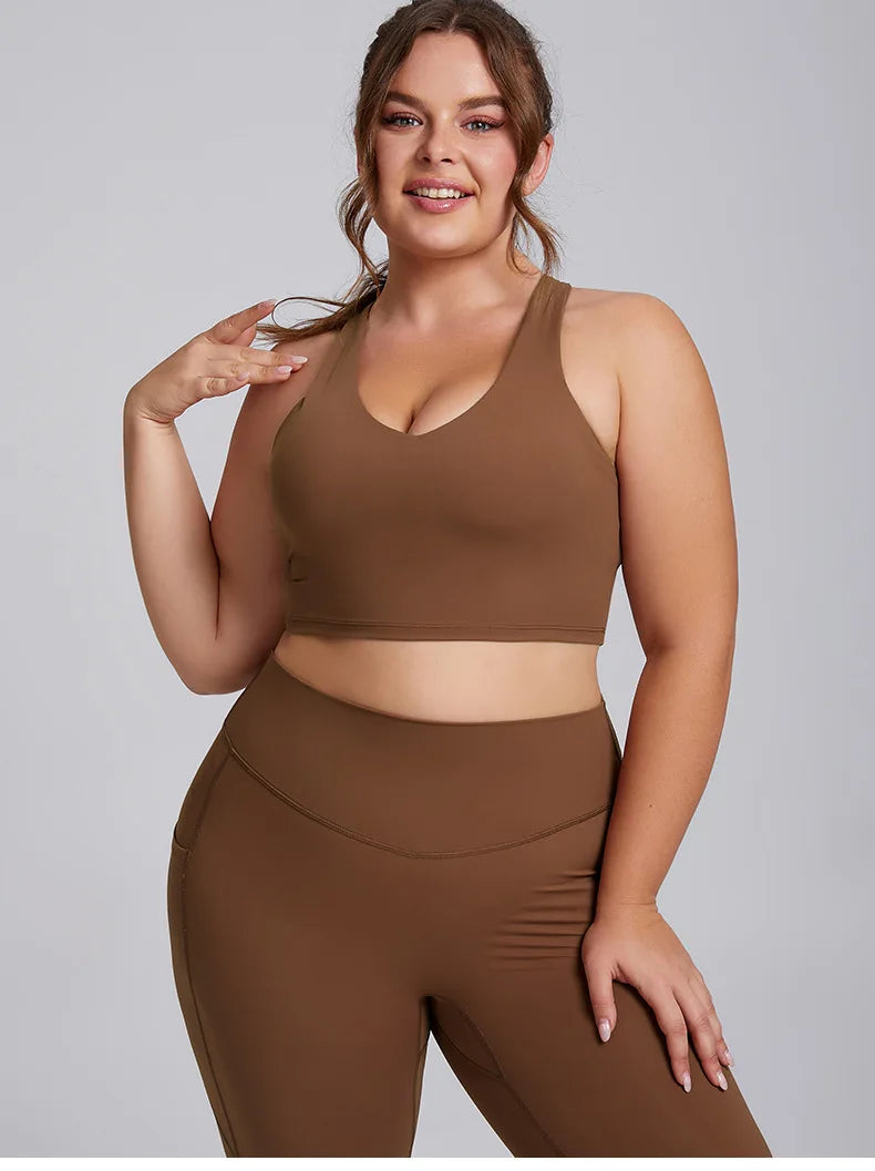 Women's Activewear Sets: 1/2PC Plus Size, Super Stretch Sports Bra Gym Leggings Fitness Suit S-3XL / Rungear
