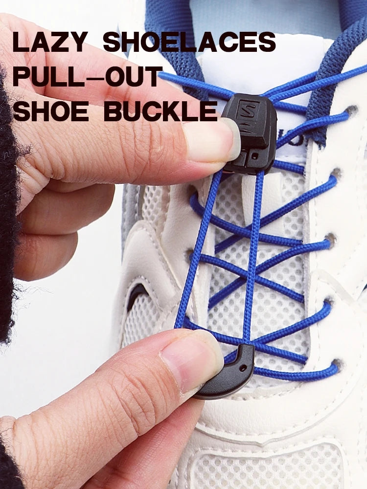 Round No-Tie Elastic Shoelaces | Adjustable Fit | 10 Colours | Running & Sport