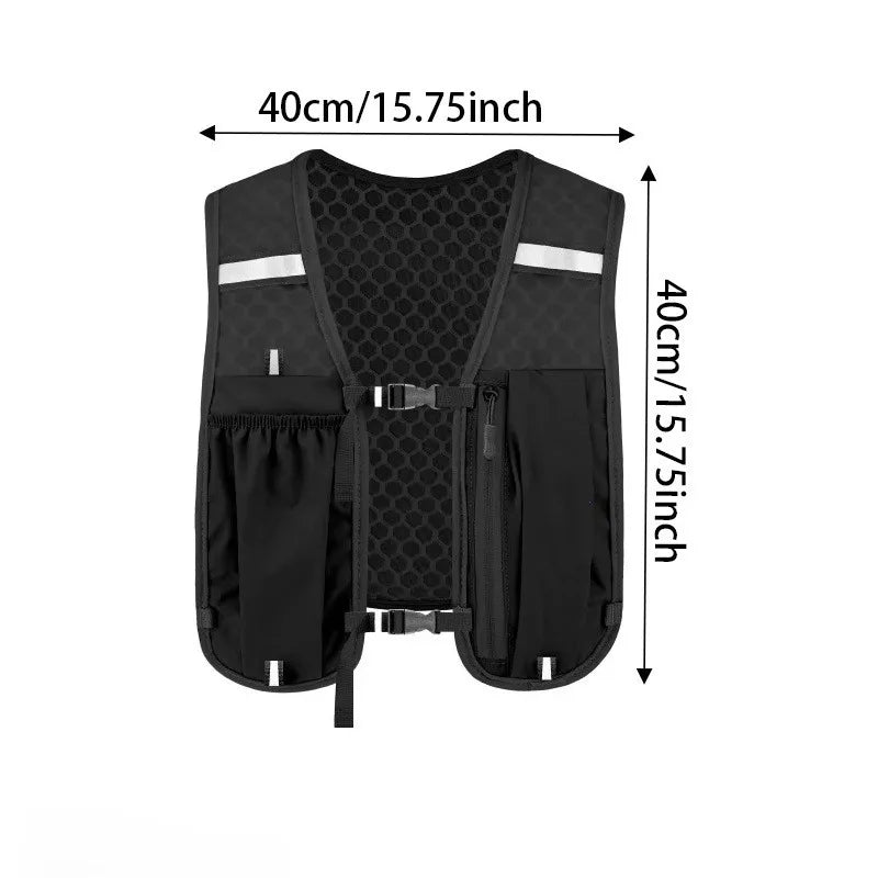 Ultralight Running Hydration Vest | Breathable Unisex Pack for 500ml Bottle — Running, Hiking & Cycling
