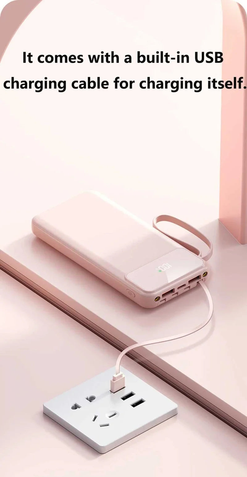 Tech Gear Accessories: 50000mAh 4-in-1 Large Capacity Power Bank With Built-in Cable / Rungear