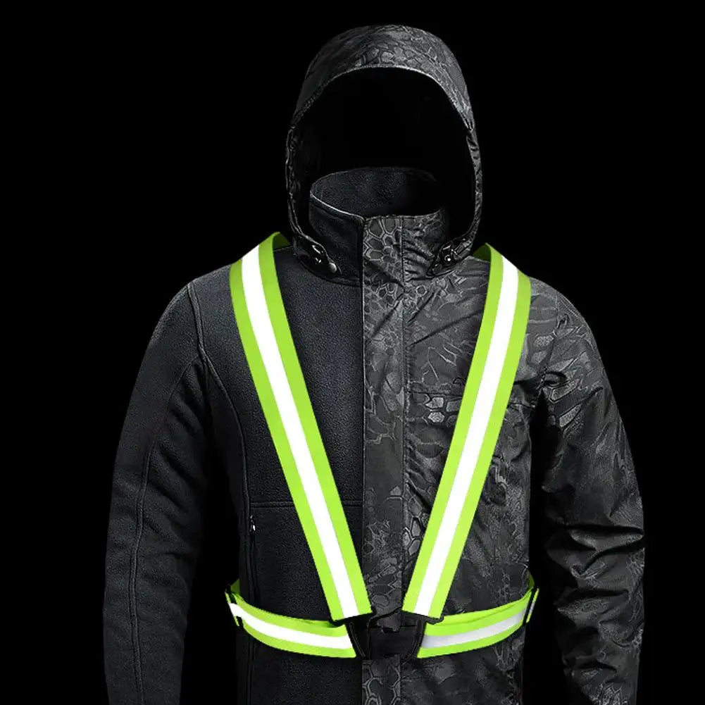 Reflective Safety Vest Harness – Adjustable, Elastic, High-Visibility | Night Running, Cycling & Outdoor | Adults & Children | 5 Colours
