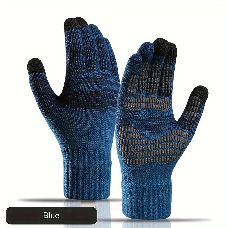 Touchscreen Warm Knit Gloves | Thick Outdoor Winter Running Gloves | RUNGEAR
