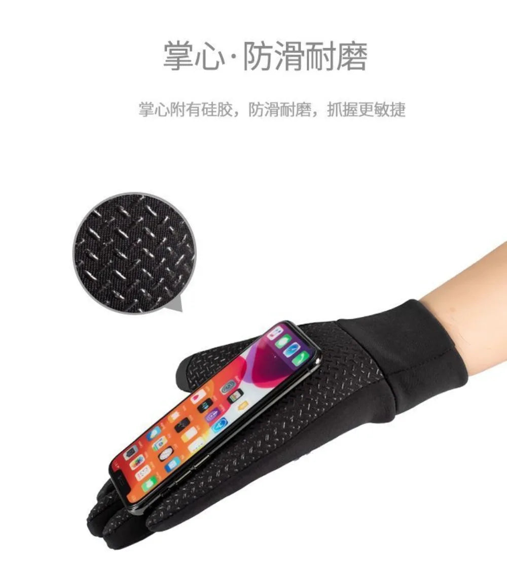 Winter Running Gear: Unisex Gloves, Copper Fibre, Spandex Touch Screen Tipped Gloves / Rungear