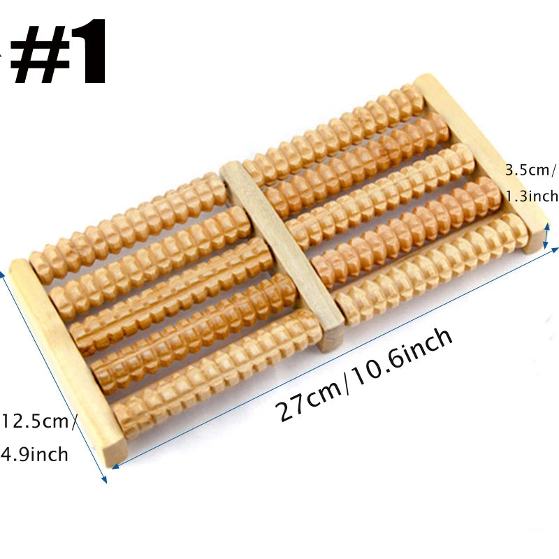 Wooden Foot Roller Massager | Plantar Fasciitis, Heel Spur & Arch Pain Relief