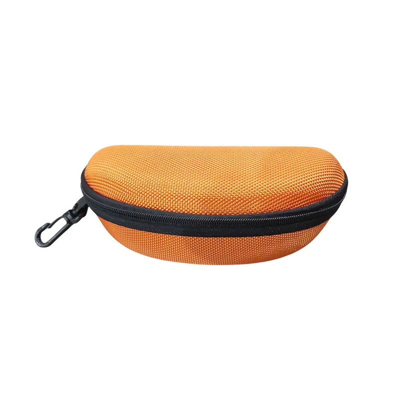 Large Hard Shell Zipper Sunglasses & Eyeglasses Case with Carabiner Clip – Waterproof Travel Protection