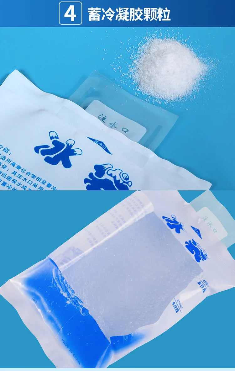 50-Pack Reusable Gel Ice Packs – Water Injection Cold Compress for First Aid, Pain Relief & Fresh Food Cooling
