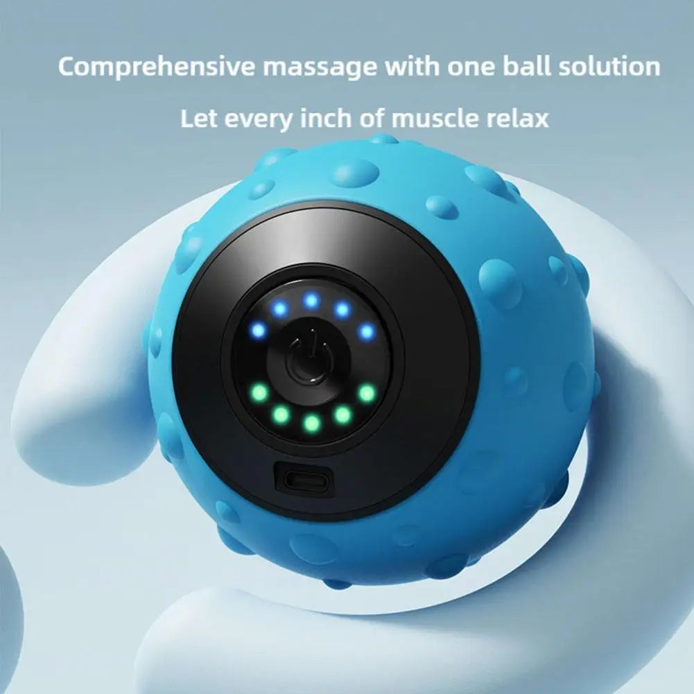 Vibrating Fascia Ball Massager – Electric Muscle Relaxation & Deep Tissue Recovery for Yoga, Fitness & Body Care