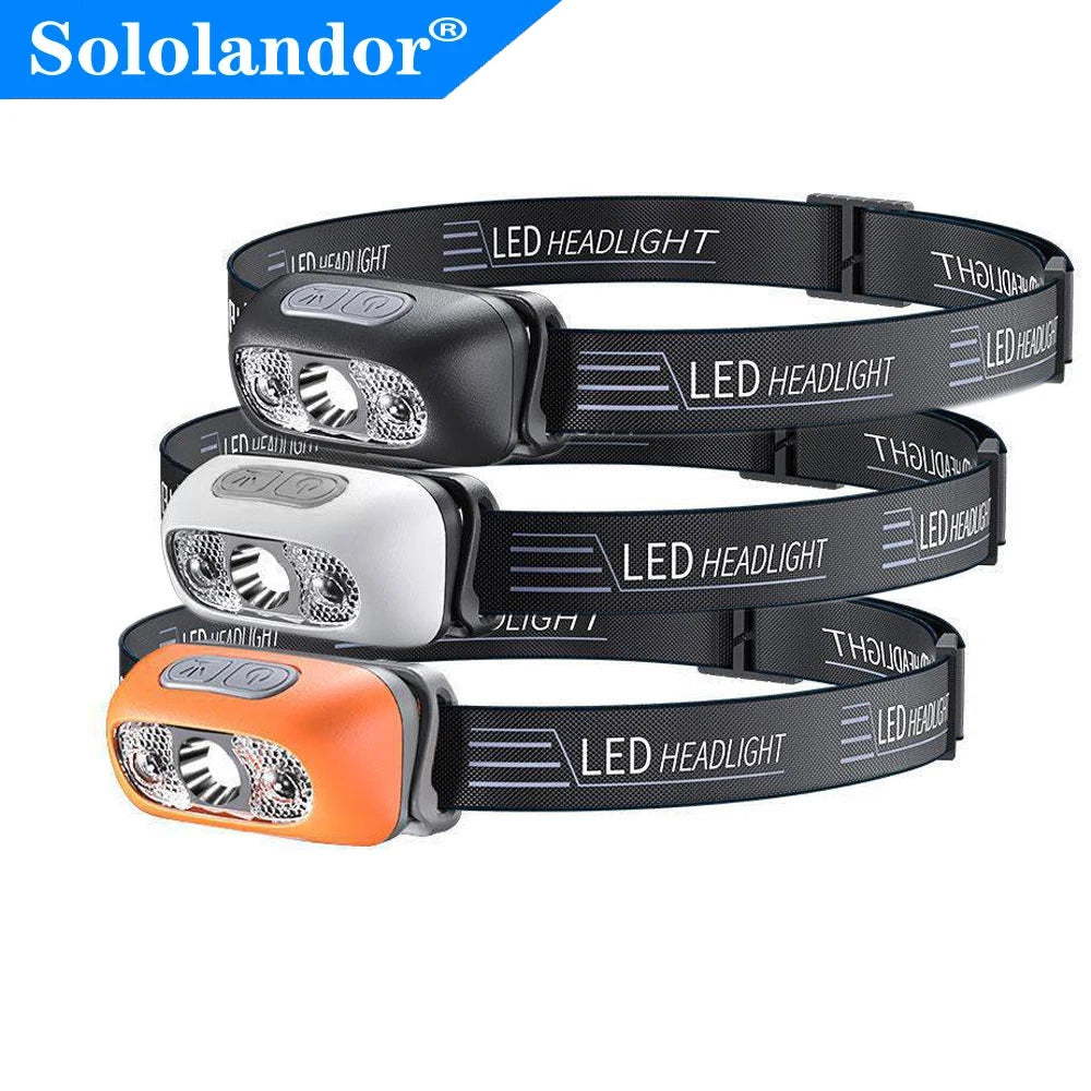 Running Equipment: 500 Lumen USB Infrared Sensor Bright Rechargeable Motion Sensor Headlamp / Rungear