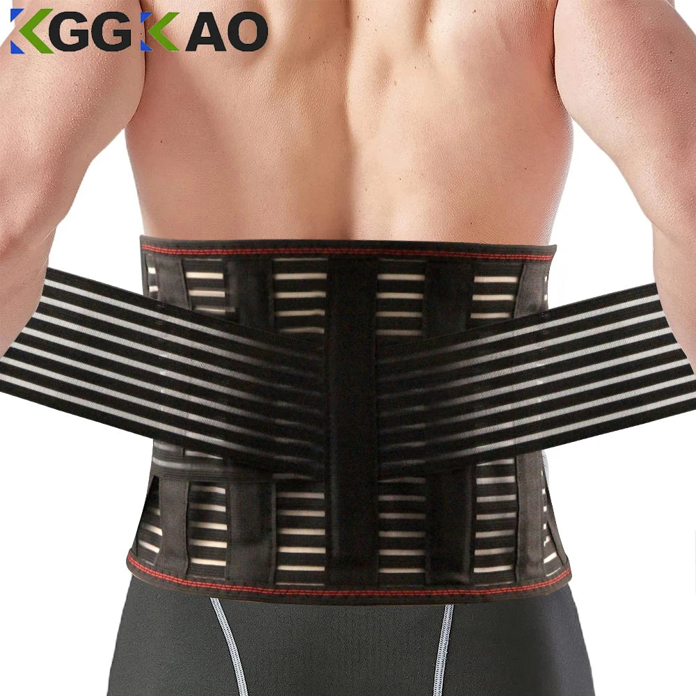 Unisex Breathable Anti-Skid Lumbar Back Brace Support for Lower Back Pain Relief