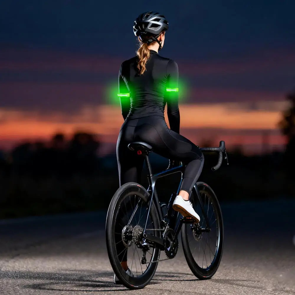 RUNGEAR LED Reflective Armbands | High-Visibility Safety Bands for Night Running, Cycling & Hiking (2-Pack)