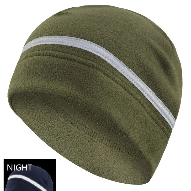 Reflective Hat Gear: High Visibility Safety Beanie, Reflective Knit, Ribbed Warm Winter Hats for Night Running, Hiking, Cycling / Rungear