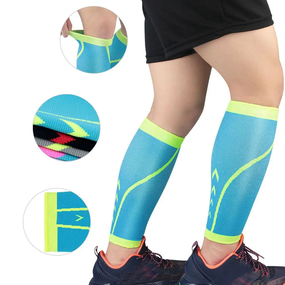 Calf Compression Sleeves for Men & Women Footless Shin Support for Running, Cycling, and Pain Relief