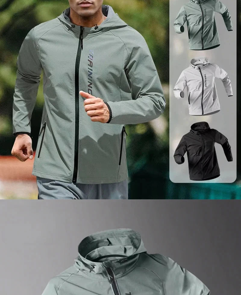 Men's Running Apparel: Windproof, Quick-Dry Sports Windbreaker Jacket / Rungear