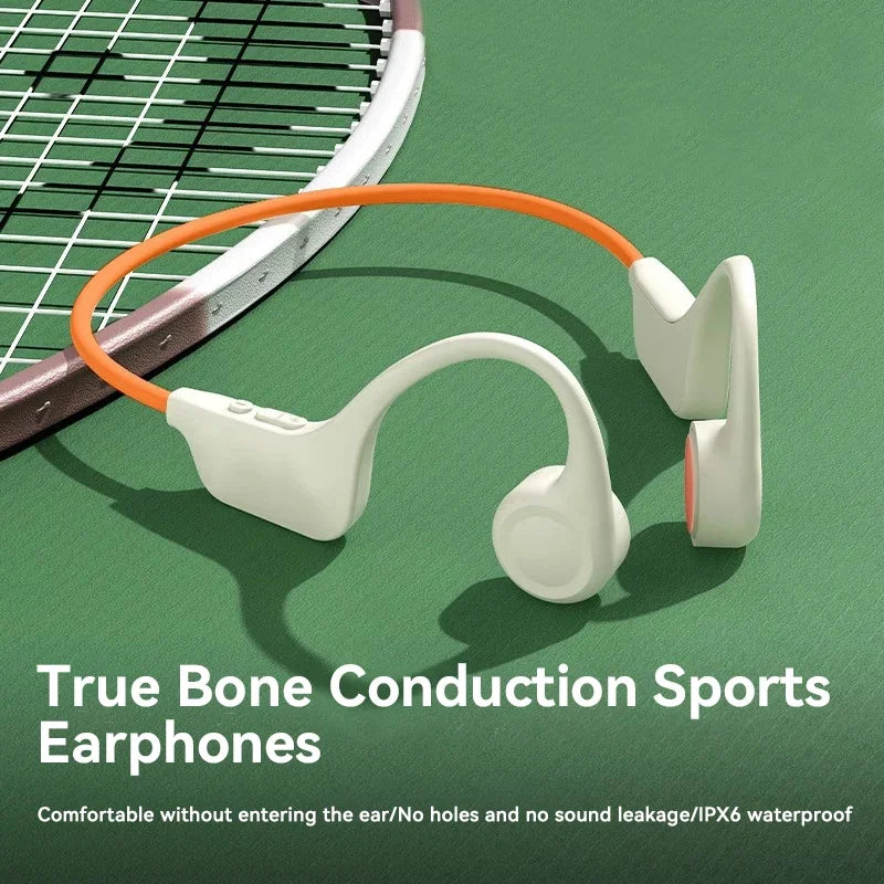 Bone Conduction Tech: BoIPX8 Waterproof, MP3 32GB Bluetooth 5.4 Bone Conduction Headphones with Mic 2026 / Rungear