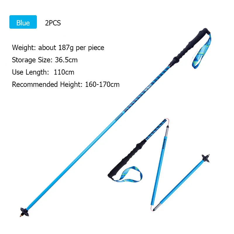 AONIJIE E4202 Lightweight Folding Trekking Pole – Aluminium Alloy Quick Lock Trail Running Stick