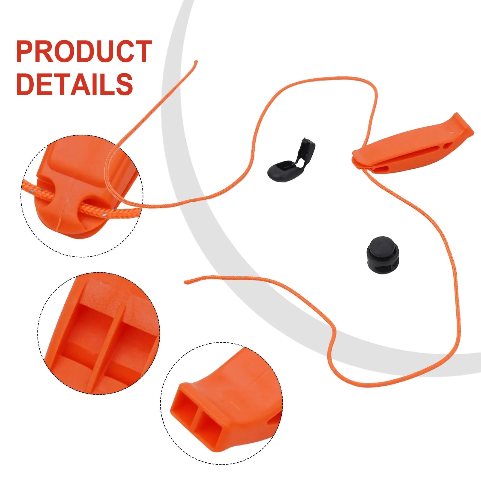 Dual-Frequency Safety Whistle – Pealess, Loud, Waterproof-Ready | Scuba Diving, Kayaking & Emergency Safety | Orange & Black