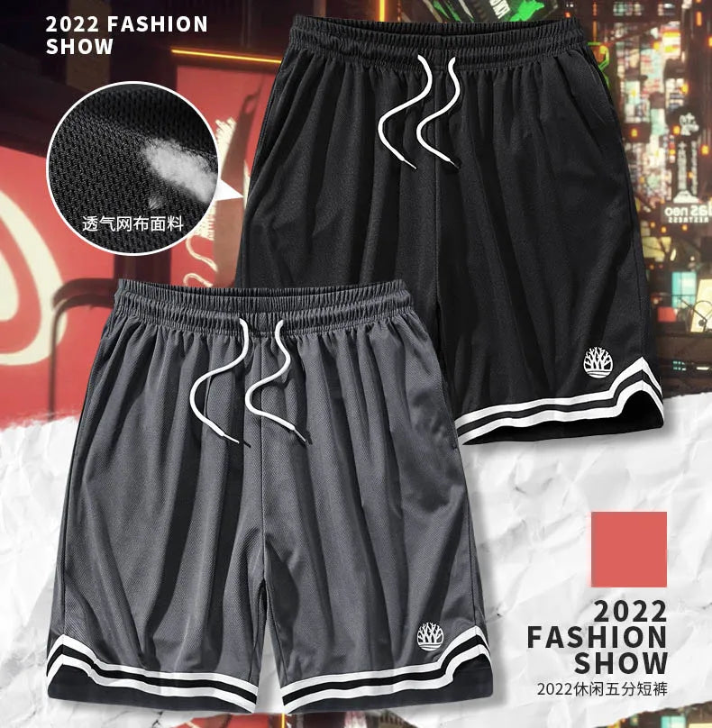 Men's Breathable Plus Size Quick Dry Summer Sport Shorts For Gym Jogging Running Beach Surfing