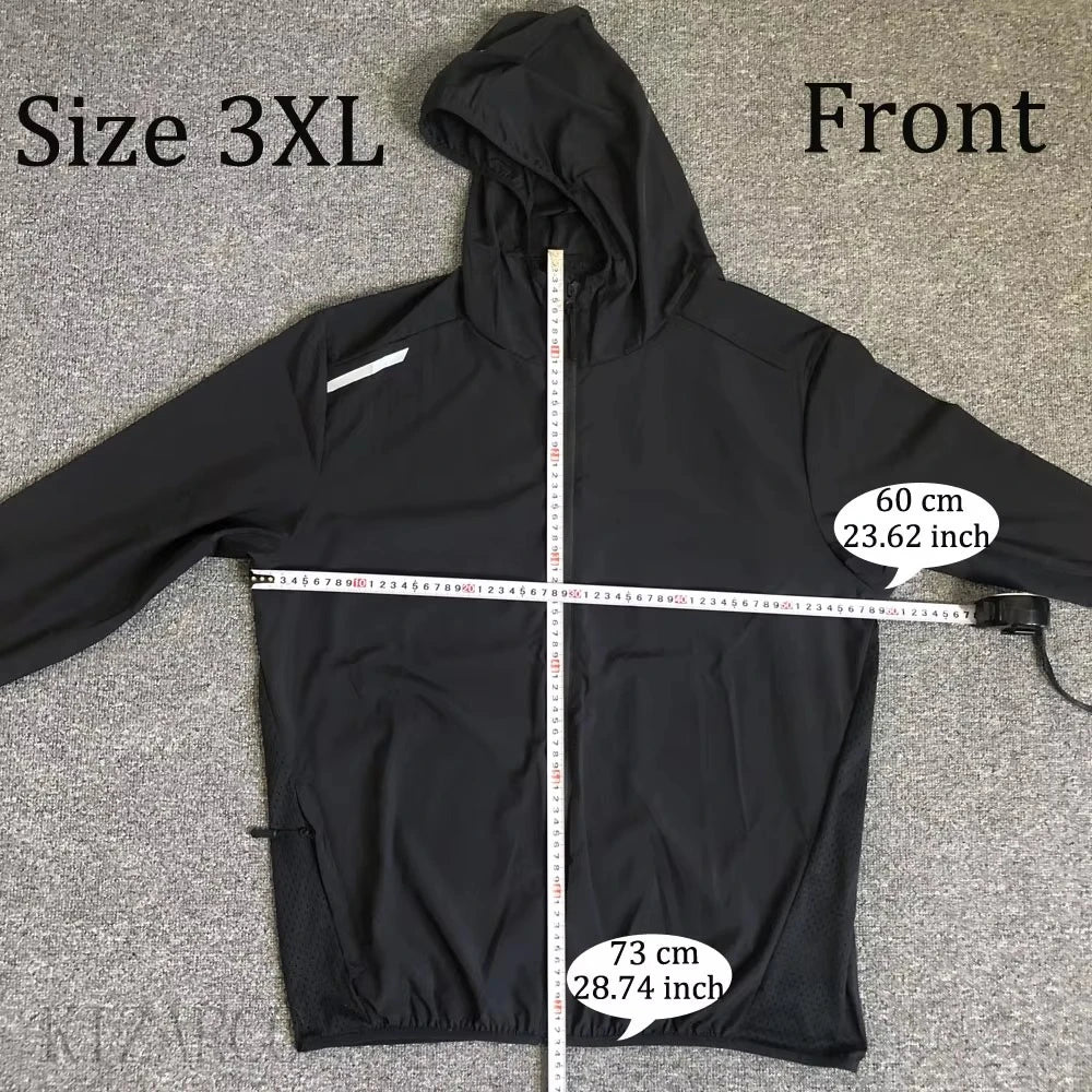 Running Reflective Apparel: 2025 Unisex, Hooded, Gradient Colour, Breathable Sports Jacket / Rungear