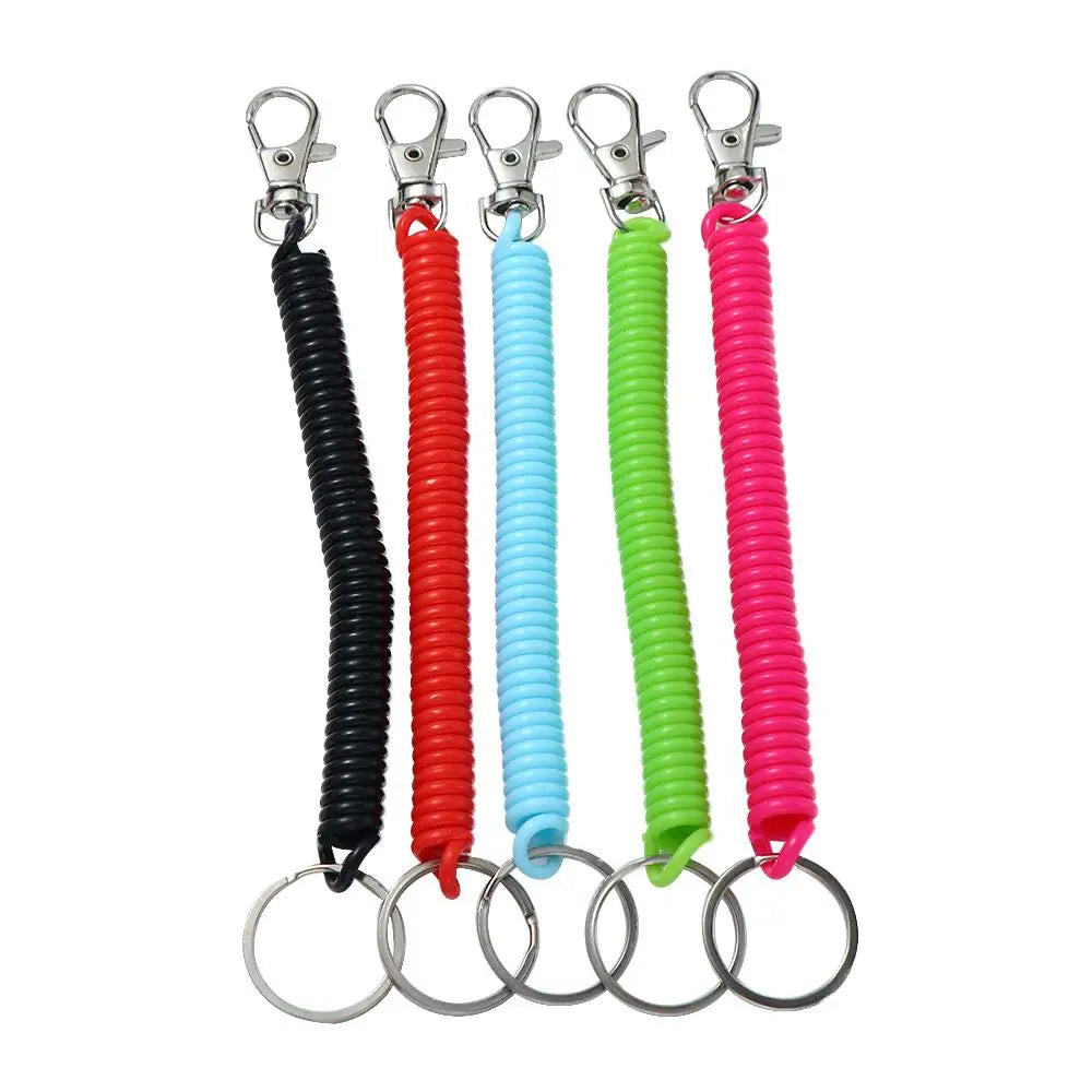 Elastic Coil Spring Wrist Keychain – Stretch Spiral Wristband Key Ring for Running, Gym & Outdoor Use | RUNGEAR