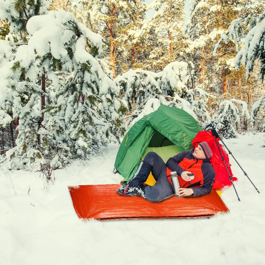 RUNGEAR Emergency Survival Sleeping Bag | Ultralight Aluminium Bivy for Extreme Cold, Trail Running & Disaster Preparedness