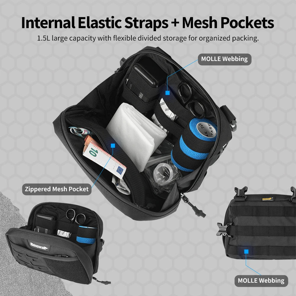 Rhinowalk 1.5L Chest Bag with Mesh Pockets