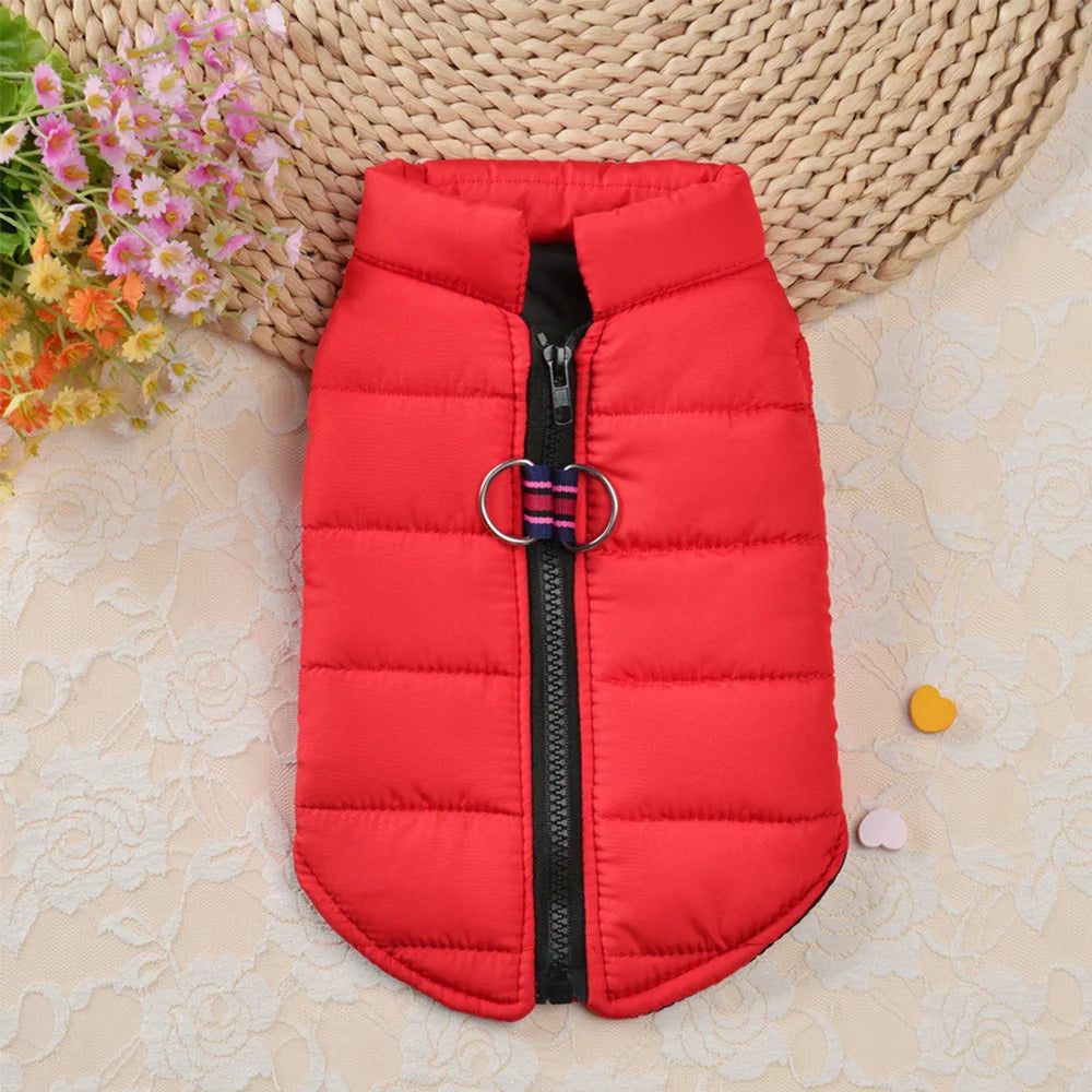 Winter Dog Jacket with Zipper | Warm Polyester Vest Coat for Small & Medium Dogs | RUNGEAR