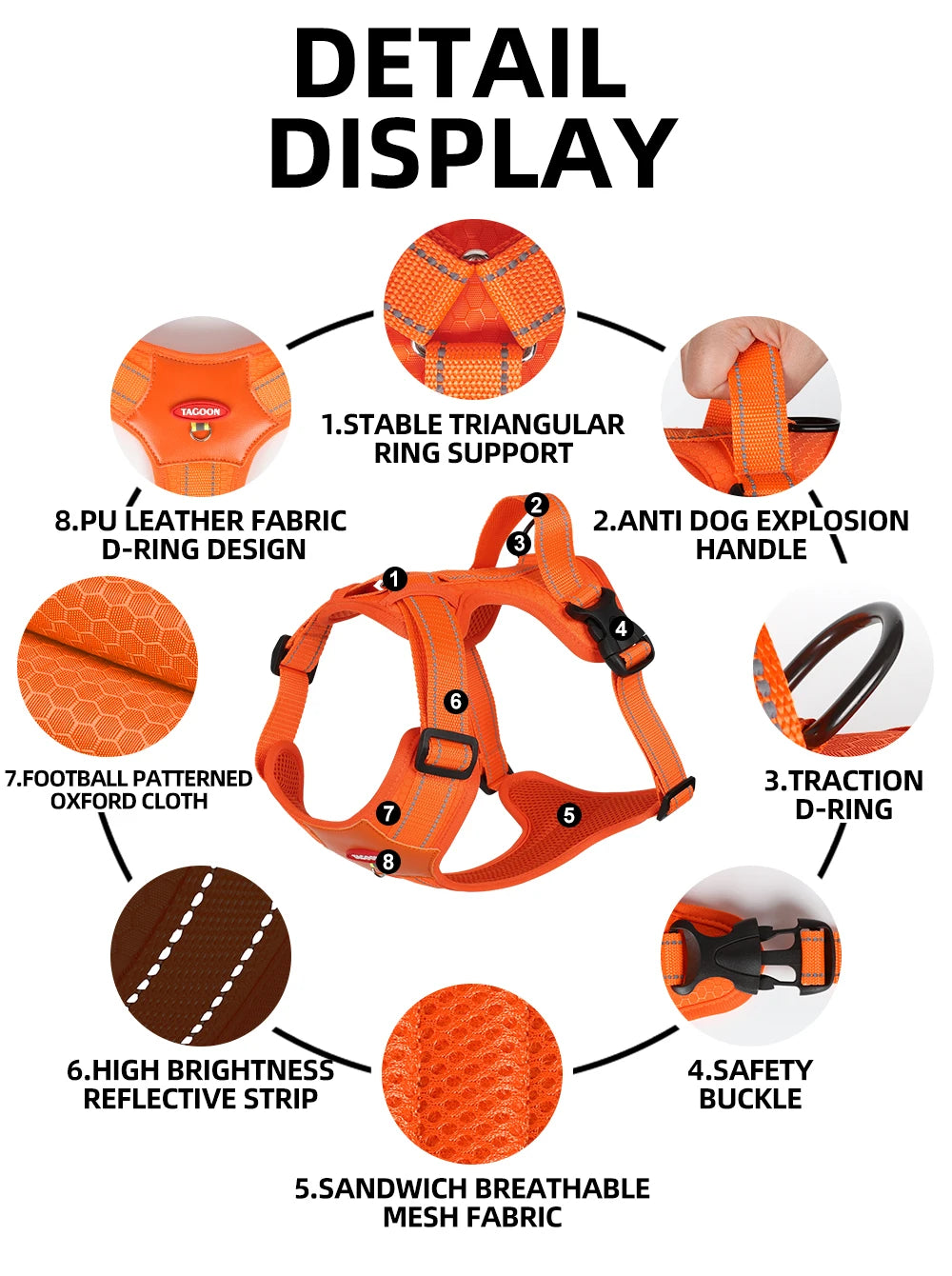 Reflective Anti-Escape Dog Harness | Nylon Halter for Small & Medium Dogs | XS–XL