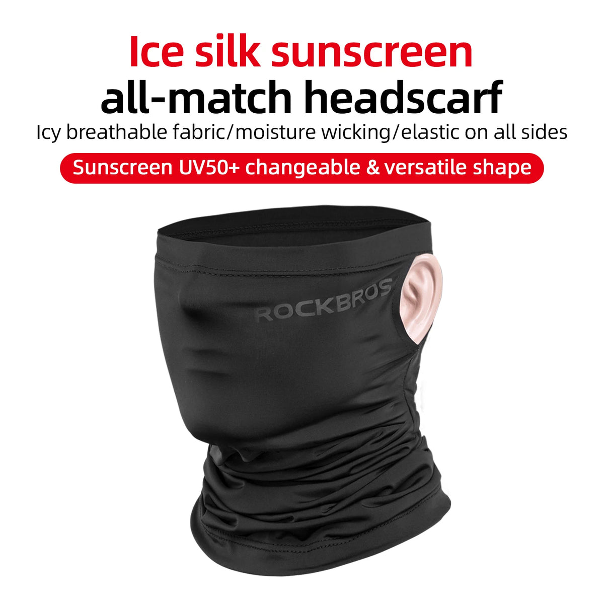 Ice Silk Neck Gaiter | UV400 Cooling Face Mask for Running & Outdoor Sports | RUNGEAR
