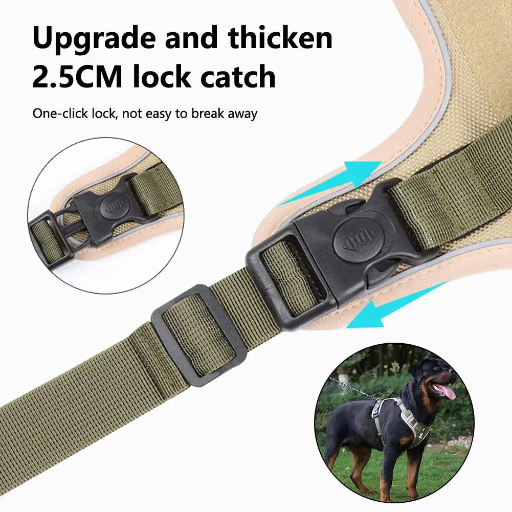 Reflective Oxford Cloth Dog Harness Vest | Adjustable Buckle for Medium & Large Dogs | S–XL