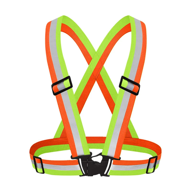 Reflective Elastic Safety Vest – Adjustable High-Visibility Gear for Night Running & Cycling