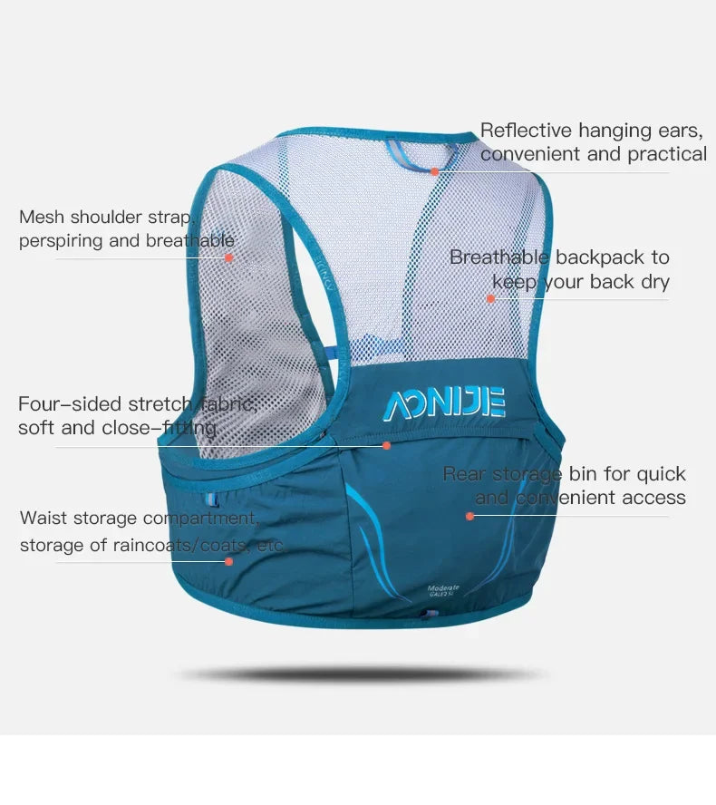 AONIJIE C932S 2.5L Hydration Running Vest | Lightweight Trail Pack for Marathon, Hiking & Climbing