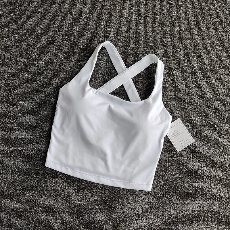 Women's Cross-Strap Wrap Sports Bra | Breathable Push-Up Gym & Yoga Bralette | RUNGEAR