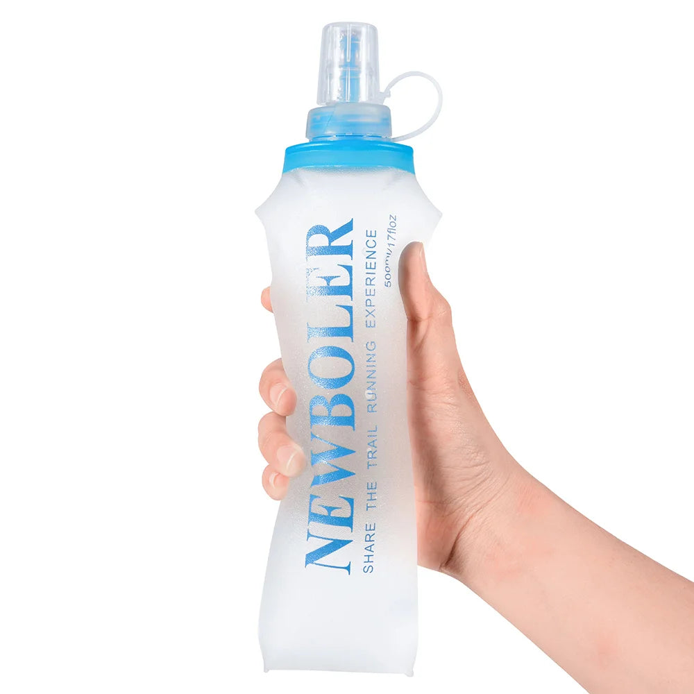 Hydration Accessories Gear: 250/300/500/750ml Outdoor Collapsible Silicone Water Bottle / Rungear