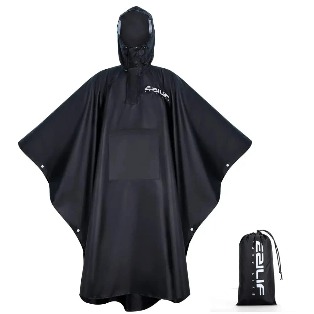 3-in-1 Waterproof Rain Poncho with Sleeves | Running, Hiking & Outdoor