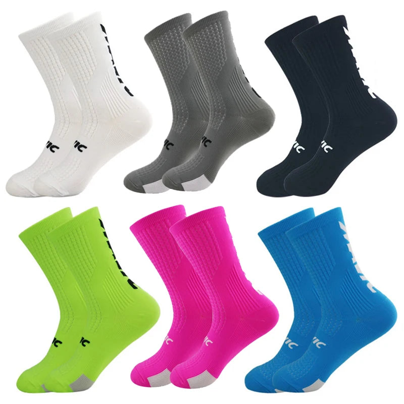 Running Compression Gear: 5 PR Men's Mid Tube, Breathable, Running and Hiking Compression Socks / Rungear