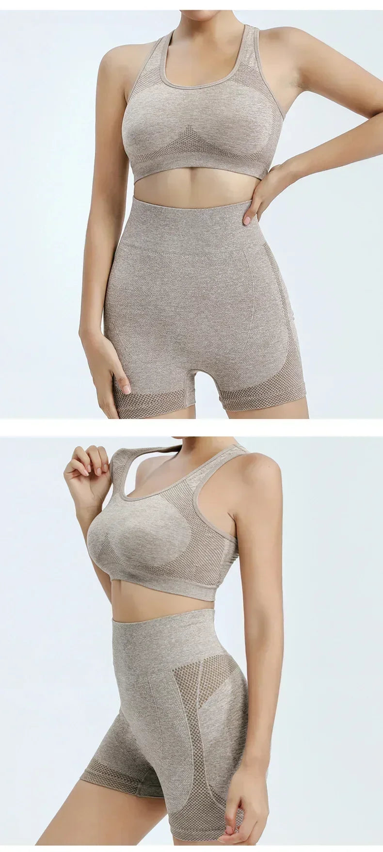 Women's Quick-Dry Sets: Seamless Shorts and Sports Bra Workout Sets for Fitness, Running, Workouts / Rungear