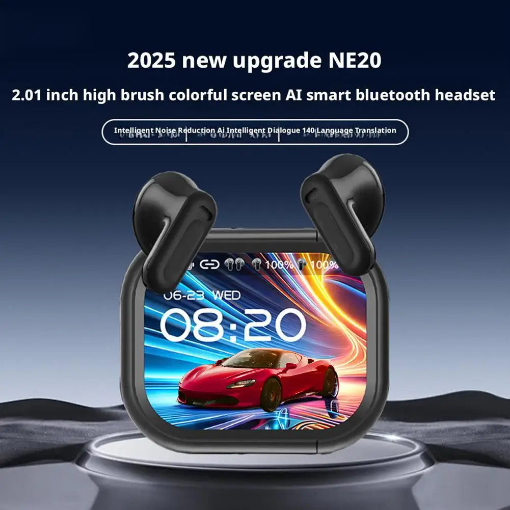Wireless Sports Earphones with AI Translator & Noise-Cancelling Mic