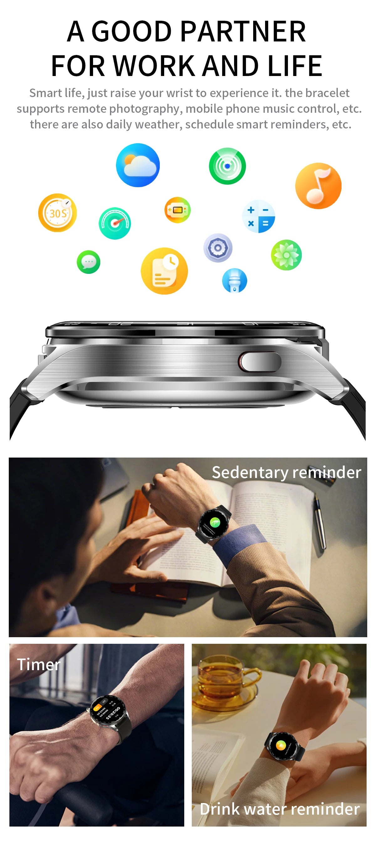 Running Tech Gear: New TWS 2-in-1 Bluetooth Smart Watch With Earphones HIFI 9D For Android iOS / Rungear