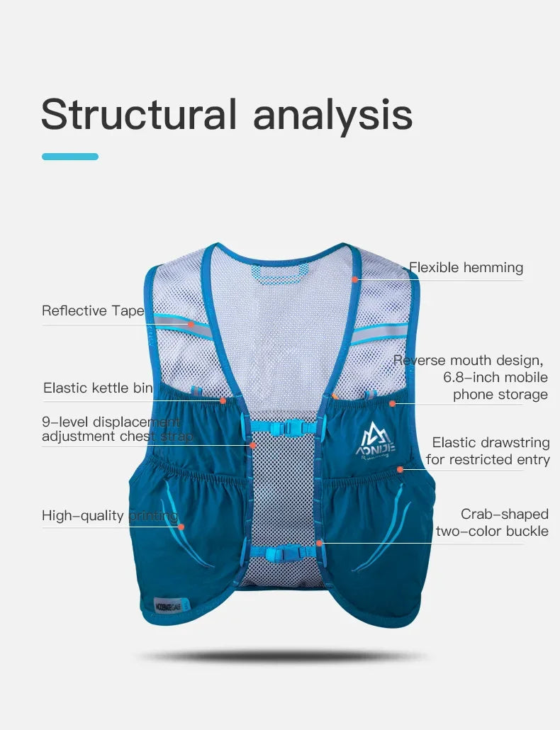 AONIJIE C932S 2.5L Hydration Running Vest | Lightweight Trail Pack for Marathon, Hiking & Climbing