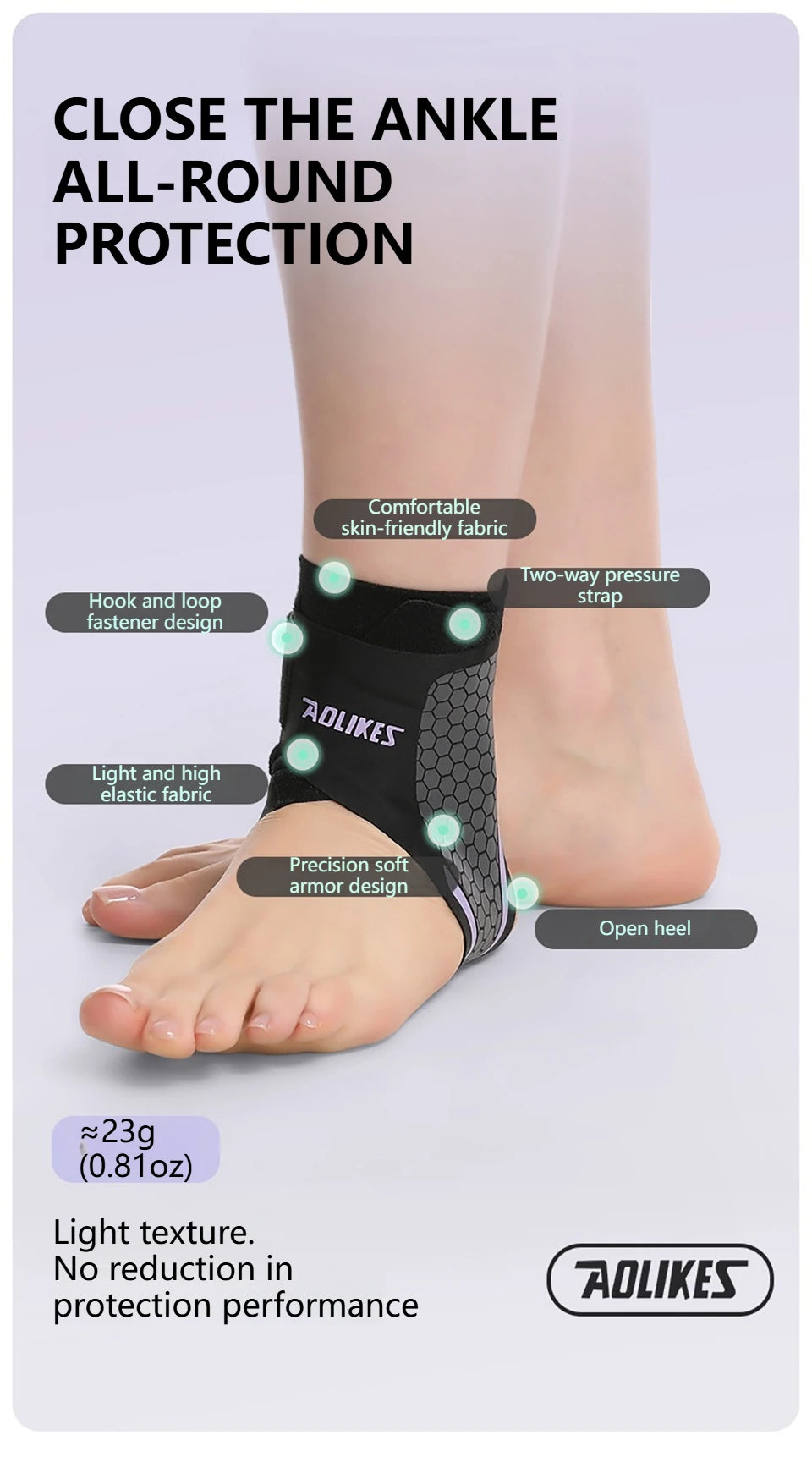 Structured Ankle Protector | Hex Grip Panel, Anti-Twist Support | RUNGEAR