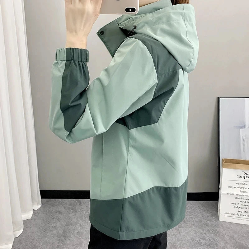 Women's Jacket Apparel: Waterproof, Windproof, Single-layer, Long Sleeved Hooded Jacket with Zipper / Rungear