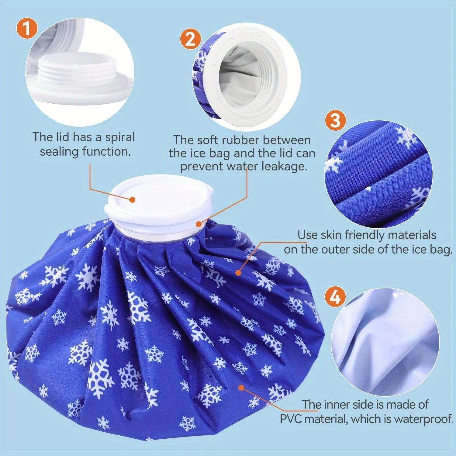 Reusable Ice Bag Set – 6", 9" & 11" Sizes for Targeted Pain Relief | Knee, Head & Leg Cold Therapy
