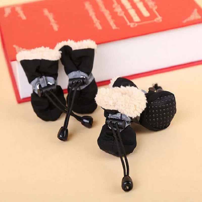 Dog Booties – Waterproof Rubber Anti-Slip Rain & Snow Shoes for Small Dogs & Puppies | Winter Paw Protection | 5 Colours