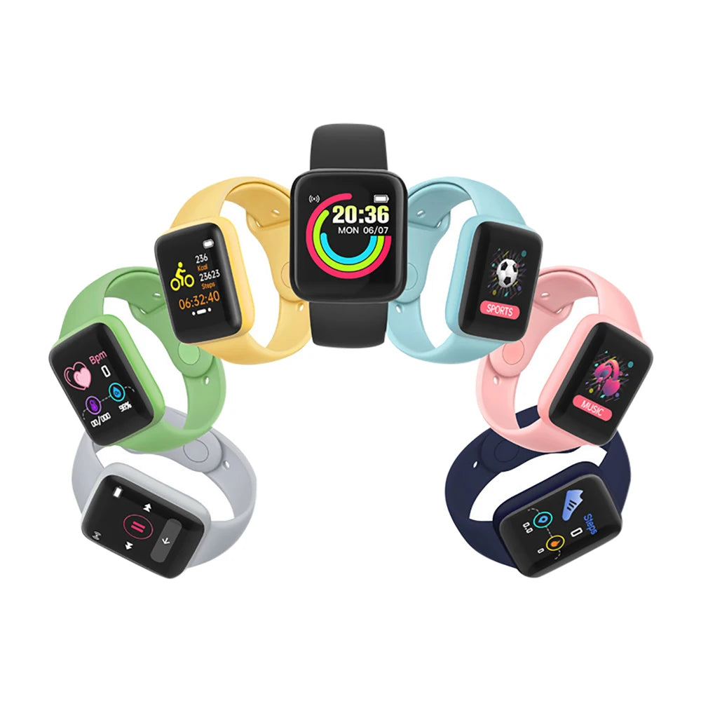 Rungear Tech Accessories: Unisex Bluetooth Smart Watch For Networked Phone, Controls Music, Health Monitor, Clock Y68 / Rungear
