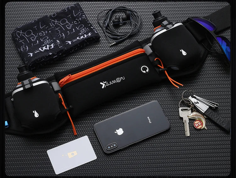 Running Waist Pack with 2 Water Bottles – Phone Belt Bag for Trail & Marathon | RUNGEAR