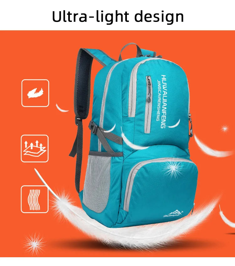 Trail Gear Accessories: 28L Packable, Foldable, Ultra Light, Outdoor Hiking Backpack / Rungear