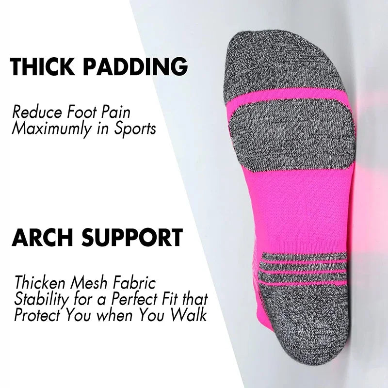 Running Apparel Accessories: 5 Pairs Unisex Ankle Support, Low Cut, Soft Tab Compression Socks / Rungear